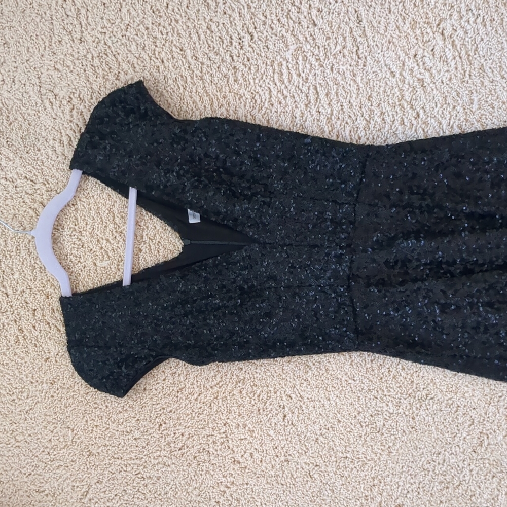 Black sequin Dress the Population, small NWOT - Picture 4 of 6